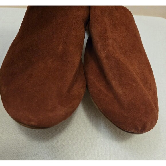 TKEES Ines Slip On Mules Womens Shoes Backless Flats Suede Maroon Size 11B - Picture 2 of 7
